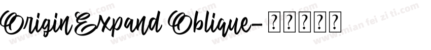 OriginExpand Oblique字体转换
